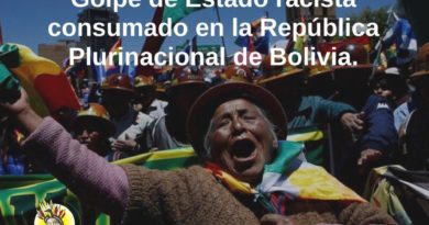 COPINH repudia Golpe de Estado Racista en Bolivia. COPINH repudia Golpe de Estado Racista en Bolivia.