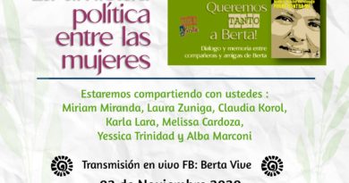 “Dialogo y memoria entre compañeras y amigas de Berta.” “Dialogo y memoria entre compañeras y amigas de Berta.”