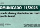 COMUNICADO 11/2025 ¡Basta de abuso y discriminación contra el pueblo Lenca!