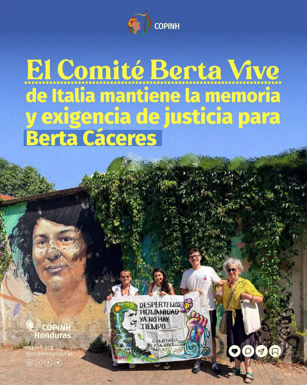 COPINH se reunió con el Comité Berta Vive de Italia